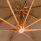 Zweefparasol met paal 3,5x2,9 m massief vurenhout taupe