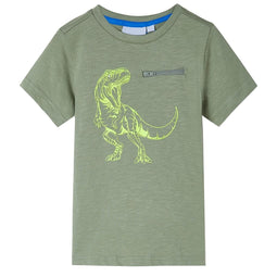 Kindershirt met korte mouwen 92 lichtkakikleurig
