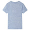 Kindershirt met korte mouwen 92 gemleerd blauw