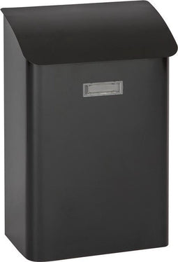 Brievenbus Leeds zwart staal 42x27x15 cm