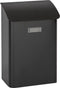 Brievenbus Leeds zwart staal 42x27x15 cm