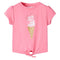 Kindershirt 116 fluorescerend felroze