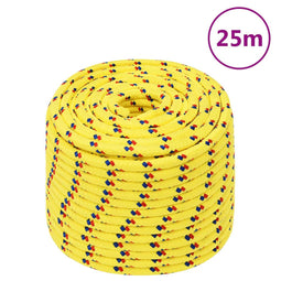 Boottouw 14 mm 25 m polypropyleen geel