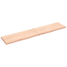 Wandschap 200x40x4 cm onbehandeld massief eikenhout