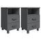 Nachtkastjes 2 st 40x35x62 cm massief grenenhout donkergrijs