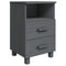 Nachtkastjes 2 st 40x35x62 cm massief grenenhout donkergrijs