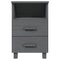 Nachtkastjes 2 st 40x35x62 cm massief grenenhout donkergrijs