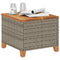 Tuintafel 45x45x37 cm poly rattan en acaciahout grijs