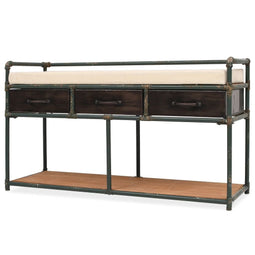 Opslagbankje met kussen 107,5x34,5x59 cm