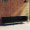 3-delige Loungeset halfrond poly rattan donkergrijs