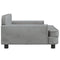 Kinderbank 90x53x30 cm fluweel lichtgrijs