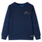 Kindertrui 92 gemleerd marineblauw