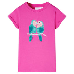 Kindershirt 140 donkerroze