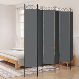 Kamerscherm met 4 panelen 240x220 cm stof antracietkleurig