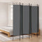 Kamerscherm met 4 panelen 240x220 cm stof antracietkleurig