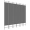 Kamerscherm met 4 panelen 240x220 cm stof antracietkleurig