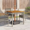Tuintafel 80x80x75 cm poly rattan en acaciahout grijs
