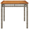 Tuintafel 80x80x75 cm poly rattan en acaciahout grijs