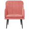 Fauteuil 63x76x80 cm fluweel roze
