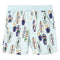 Kindershorts met trekkoord 128 gemleerd zachtblauw