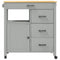 Keukentrolley MONZA 84x40x90 cm massief grenenhout