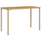 Tuintafel met acaciahouten blad 115x54x74 cm poly rattan beige