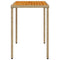 Tuintafel met acaciahouten blad 115x54x74 cm poly rattan beige