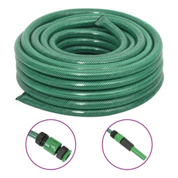 Tuinslang met bevestigingsset 100 m PVC groen