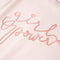 Kindershirt met ruches aan de mouwen glitterprint 104 zachtroze