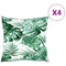 Sierkussens 4 st 40x40 cm stof bladpatroon