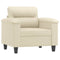 Fauteuil 60 cm kunstleer crmekleurig