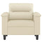 Fauteuil 60 cm kunstleer crmekleurig