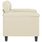 Fauteuil 60 cm kunstleer crmekleurig