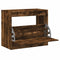 Schoenenkast 80x42x69 cm bewerkt hout gerookt eikenkleurig