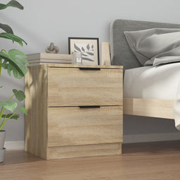 Nachtkastje bewerkt hout sonoma eikenkleurig