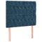 Hoofdborden 2 st 100x7x78/88 cm fluweel donkerblauw