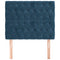 Hoofdborden 2 st 100x7x78/88 cm fluweel donkerblauw