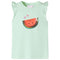 Kindershirt met ruches aan de mouwen 140 zachtgroen