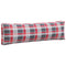 Palletkussens 2 st ruitpatroon stof rood