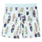 Kindershorts met trekkoord 92 gemleerd zachtblauw