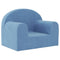 Kinderbank zacht pluche blauw