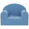Kinderbank zacht pluche blauw
