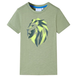 Kindershirt 128 lichtkakikleurig