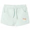 Kindershorts met trekkoord 140 gemengd lichtmintkleurig