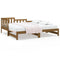 Slaapbank uitschuifbaar 2x(90x200) cm grenenhout honingbruin