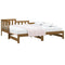 Slaapbank uitschuifbaar 2x(90x200) cm grenenhout honingbruin