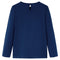 Kindershirt met lange mouwen glimmend konijn 128 marineblauw