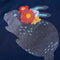 Kindershirt met lange mouwen glimmend konijn 128 marineblauw