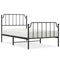Bedframe met hoofd- en voeteneindemetaal zwart 100x200 cm