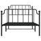 Bedframe met hoofd- en voeteneindemetaal zwart 100x200 cm